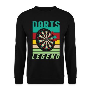 Dart Legend Dartboard Darts Player Bullseye Sport - Unisex Sweatshirt - black - Front - Alina (178cm) & Michal (187cm)