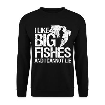 Pêche à la ligne Pêche - Sweat-shirt Unisexe - noir - Devant - Alina (178cm) & Michal (187cm)