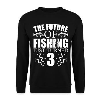 Pêche à la ligne Pêche - Sweat-shirt Unisexe - noir - Devant - Alina (178cm) & Michal (187cm)
