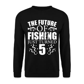 Pêche à la ligne Pêche - Sweat-shirt Unisexe - noir - Devant - Alina (178cm) & Michal (187cm)