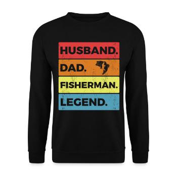 Pêche à la ligne Pêche - Sweat-shirt Unisexe - noir - Devant - Alina (178cm) & Michal (187cm)