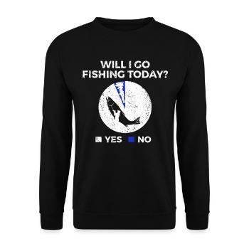 Pêche à la ligne Pêche - Sweat-shirt Unisexe - noir - Devant - Alina (178cm) & Michal (187cm)