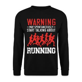Running Runner Half Marathon - Unisex Sweatshirt - black - Front - Alina (178cm) & Michal (187cm)