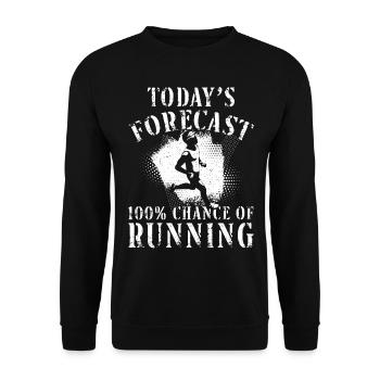 Running Runner Half Marathon - Unisex Pullover - Schwarz - Vorne - Alina (178cm) & Michal (187cm)