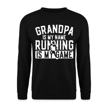 Running Runner Half Marathon - Unisex Pullover - Schwarz - Vorne - Alina (178cm) & Michal (187cm)