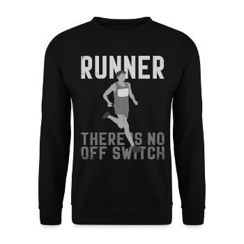 Running Runner Half Marathon - Unisex Pullover - Schwarz - Vorne - Alina (178cm) & Michal (187cm)