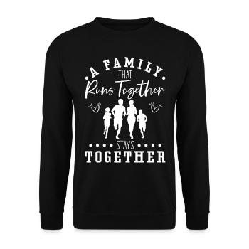 Running Runner Half Marathon - Unisex Sweatshirt - black - Front - Alina (178cm) & Michal (187cm)