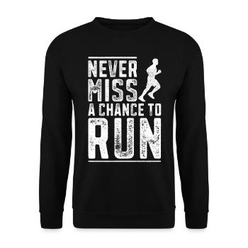 Running Runner Half Marathon - Unisex Sweatshirt - black - Front - Alina (178cm) & Michal (187cm)