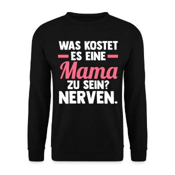Mutter Mama - Unisex Pullover - Schwarz - Vorne - Alina (178cm) & Michal (187cm)