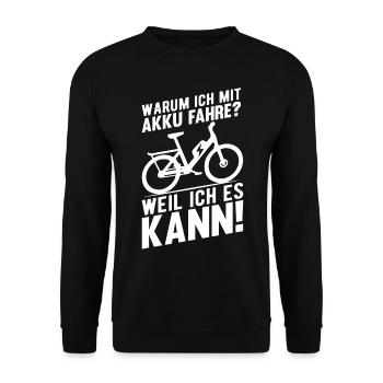 E-Bike Vélo de montagne électrique Vélo de montagne électrique Vélo électrique - Sweat-shirt Unisexe - noir - Devant - Alina (178cm) & Michal (187cm)
