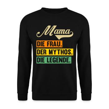 Mutter Mama - Unisex Pullover - Schwarz - Vorne - Alina (178cm) & Michal (187cm)