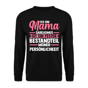 Mutter Mama - Unisex Pullover - Schwarz - Vorne - Alina (178cm) & Michal (187cm)