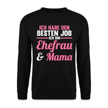 Mutter Mama - Unisex Pullover - Schwarz - Vorne - Alina (178cm) & Michal (187cm)