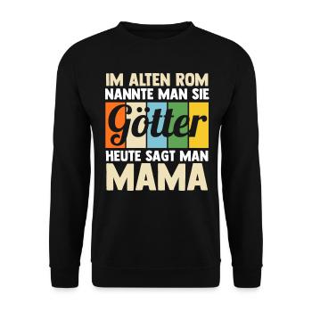 Mutter Mama - Unisex Pullover - Schwarz - Vorne - Alina (178cm) & Michal (187cm)