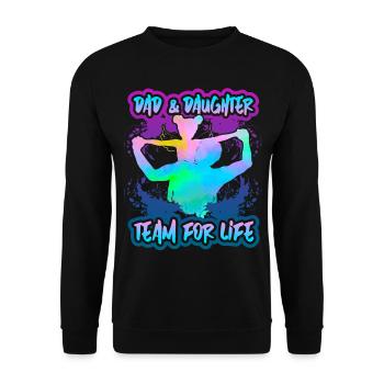 Father-Daughter, Dad-Daughter, Father's Day, Saying - Unisex Sweatshirt - black - Front - Alina (178cm) & Michal (187cm)