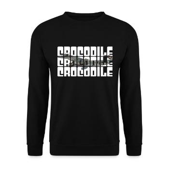 Crocodile - Sweat-shirt Unisexe - noir - Devant - Alina (178cm) & Michal (187cm)
