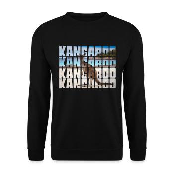 Känguru - Unisex Pullover - Schwarz - Vorne - Alina (178cm) & Michal (187cm)
