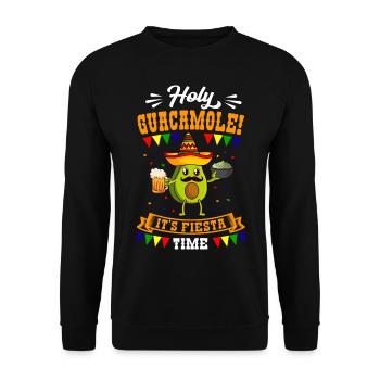 Cinco De Mayo Heilige Guacamole Fiesta Mexico - Unisex Pullover - Schwarz - Vorne - Alina (178cm) & Michal (187cm)