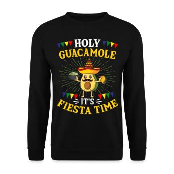 Cinco De Mayo Heilige Guacamole Fiesta Mexico - Unisex Pullover - Schwarz - Vorne - Alina (178cm) & Michal (187cm)