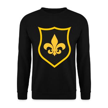 Fleur de Lys - Unisex Sweatshirt - black - Front - Alina (178cm) & Michal (187cm)
