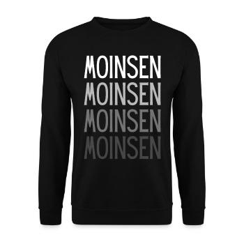 Oldenburg Oldenburger Norden Norddeutschland Moin - Unisex Pullover - Schwarz - Vorne - Alina (178cm) & Michal (187cm)
