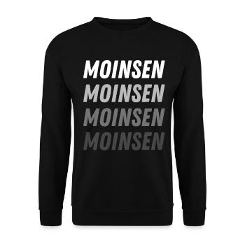 Oldenburg Oldenburger Norden Norddeutschland Moin - Unisex Pullover - Schwarz - Vorne - Alina (178cm) & Michal (187cm)