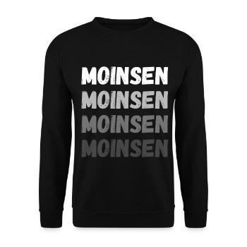 Oldenburg Oldenburger Norden Norddeutschland Moin - Unisex Pullover - Schwarz - Vorne - Alina (178cm) & Michal (187cm)