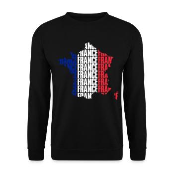 Frankreich - Unisex Pullover - Schwarz - Vorne - Alina (178cm) & Michal (187cm)