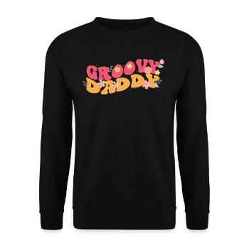 Groovy Daddy Garden Plant Flowers Floral Decor - Unisex Sweatshirt - black - Front - Alina (178cm) & Michal (187cm)