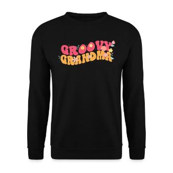 Groovy Grandma Garden Plant Flowers Floral Decorations - Unisex Sweatshirt - black - Front - Alina (178cm) & Michal (187cm)