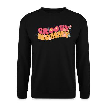 Groovy Mommy Garden Plant Fleurs Décoration Florale - Sweat-shirt Unisexe - noir - Devant - Alina (178cm) & Michal (187cm)
