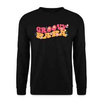 Groovy Papa Garden Plant Flowers Floral Decor - Unisex Sweatshirt - black - Front - Alina (178cm) & Michal (187cm)