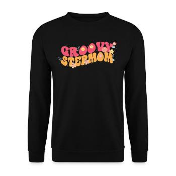Groovy stepmother garden plant flowers - Unisex Sweatshirt - black - Front - Alina (178cm) & Michal (187cm)