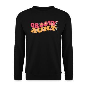Groovy Aunt Garden Plant Flower Decorations - Unisex Sweatshirt - black - Front - Alina (178cm) & Michal (187cm)