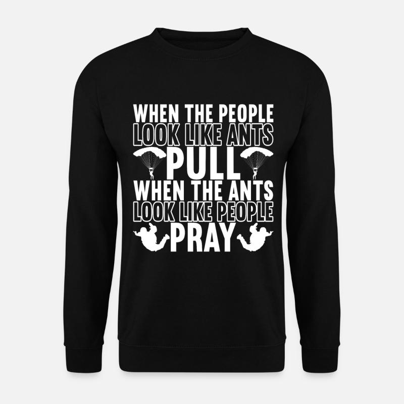 Parachute Parachutist - Unisex Sweatshirt - black