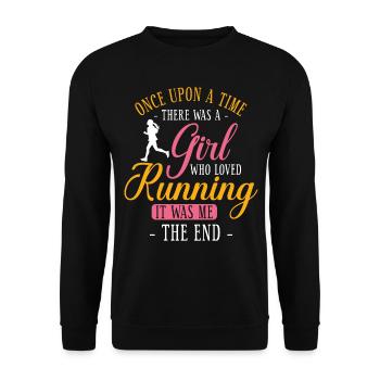 Coureuse de course à pied Half Marathon Fille - Sweat-shirt Unisexe - noir - Devant - Alina (178cm) & Michal (187cm)