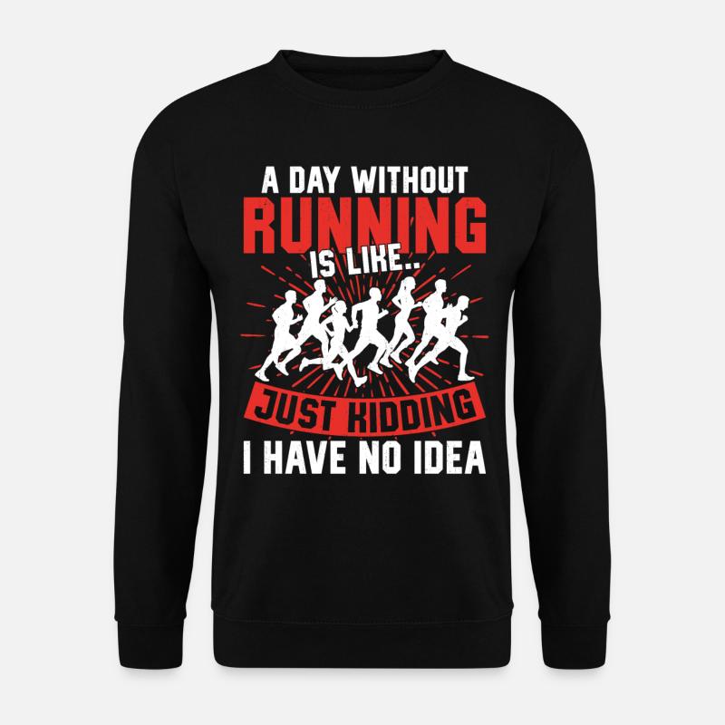 Running Runner Half Marathon - Unisex Pullover - Schwarz