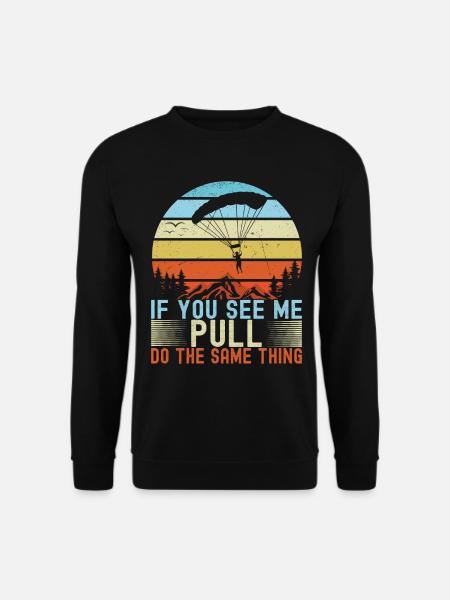 Parachute Parachutist - Unisex Sweatshirt - black