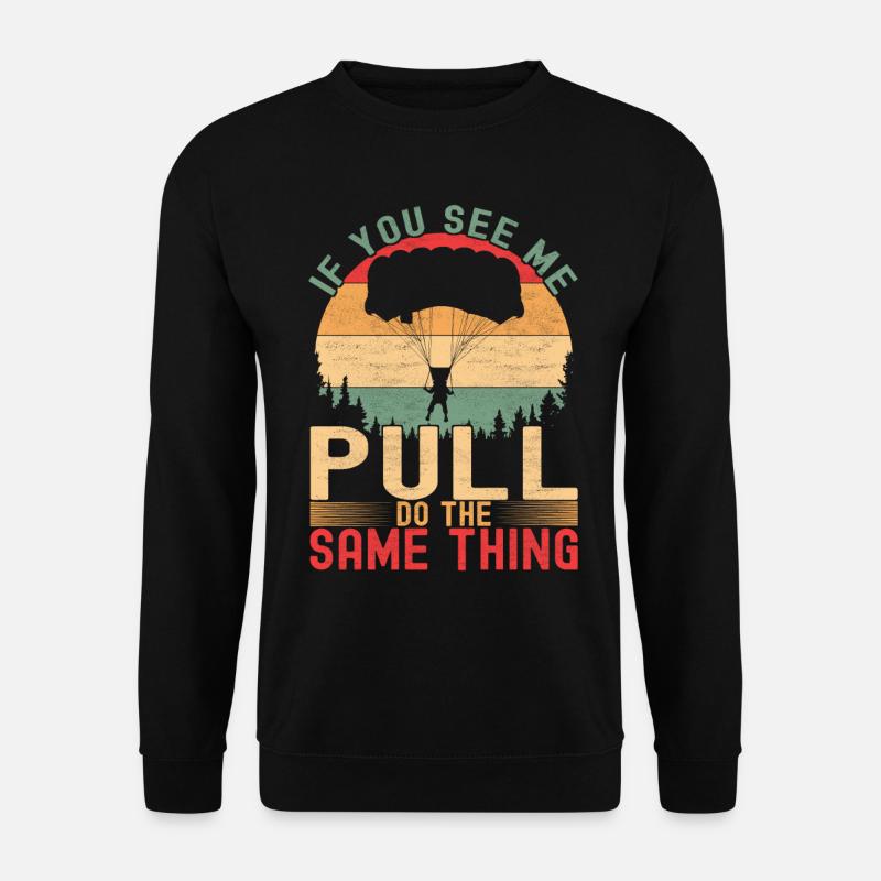 Parachute Parachutist - Unisex Sweatshirt - black