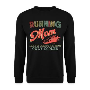 Coureur de course à pied Demi-marathon Maman - Sweat-shirt Unisexe - noir - Devant - Alina (178cm) & Michal (187cm)