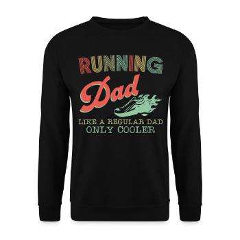 Running Runner Half Marathon Papa - Sweat-shirt Unisexe - noir - Devant - Alina (178cm) & Michal (187cm)