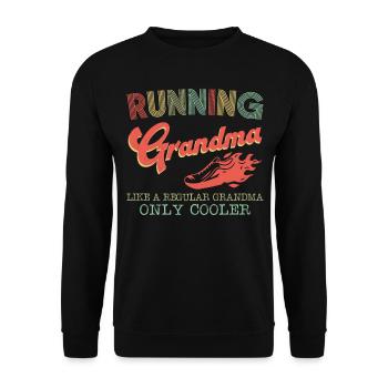 Running Runner Half Marathon - Unisex Sweatshirt - black - Front - Alina (178cm) & Michal (187cm)