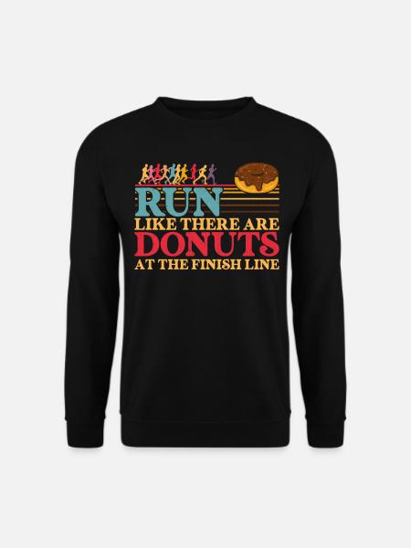 Running Runner Half Marathon Donut - Unisex Pullover - Schwarz