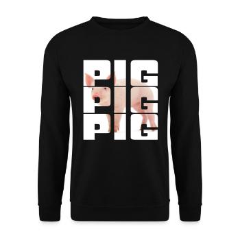 Cochon - Sweat-shirt Unisexe - noir - Devant - Alina (178cm) & Michal (187cm)