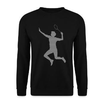 Badminton - Unisex Sweatshirt - black - Front - Alina (178cm) & Michal (187cm)