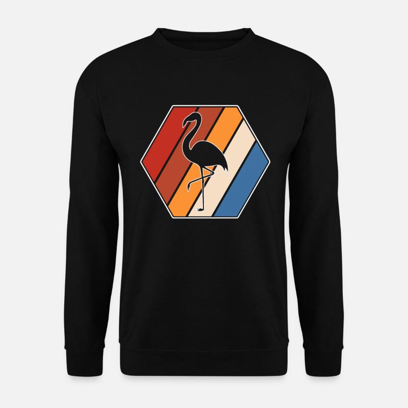 Flamingo Retro - Unisex Sweatshirt - black