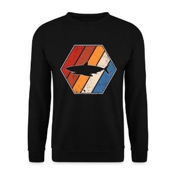 Hai Retro - Unisex Pullover - Schwarz - Vorne - Alina (178cm) & Michal (187cm)