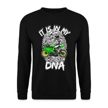 Motorcycle Lifestyle / Motorcycle / Motorcycle biker - Unisex Sweatshirt - black - Front - Alina (178cm) & Michal (187cm)