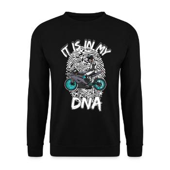 Motorcycle Lifestyle / Motorcycle / Motorcycle biker - Unisex Sweatshirt - black - Front - Alina (178cm) & Michal (187cm)