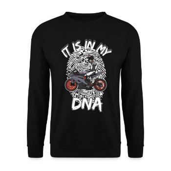 Motorcycle Lifestyle / Motorcycle / Motorcycle biker - Unisex Sweatshirt - black - Front - Alina (178cm) & Michal (187cm)